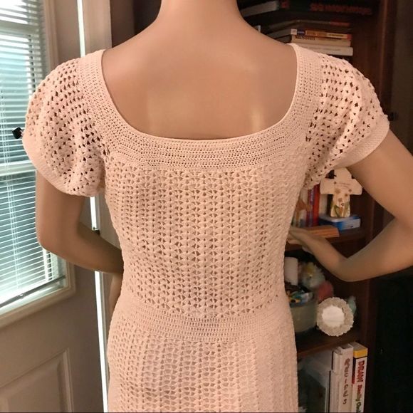 Vintage | Betsey Johnson | Cottagecore | Coquette | Lined Crochet Dress in Ivory - Picture 9 of 13